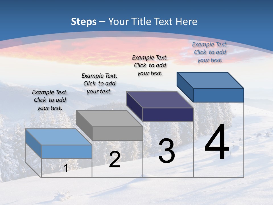 Christmas Hoarfrost Highlands PowerPoint Template
