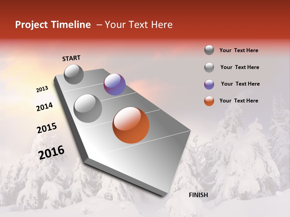 Travel Sunrise Tree PowerPoint Template