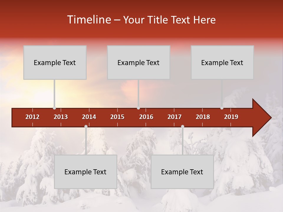 Travel Sunrise Tree PowerPoint Template