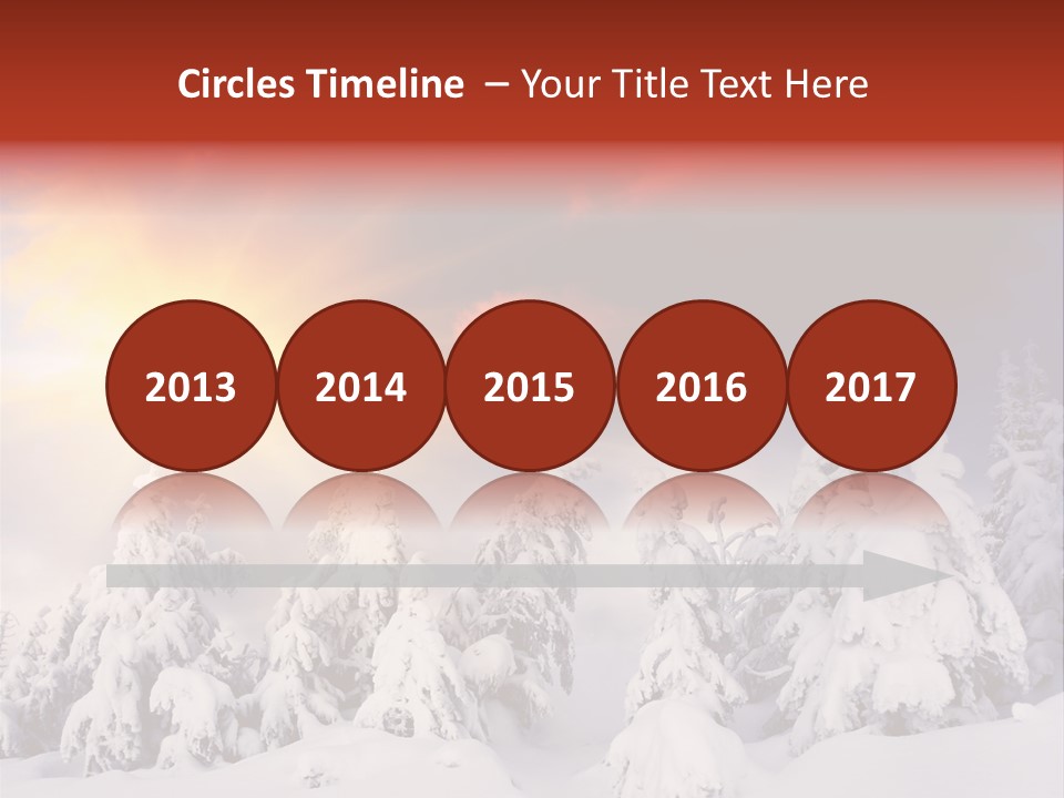 Travel Sunrise Tree PowerPoint Template