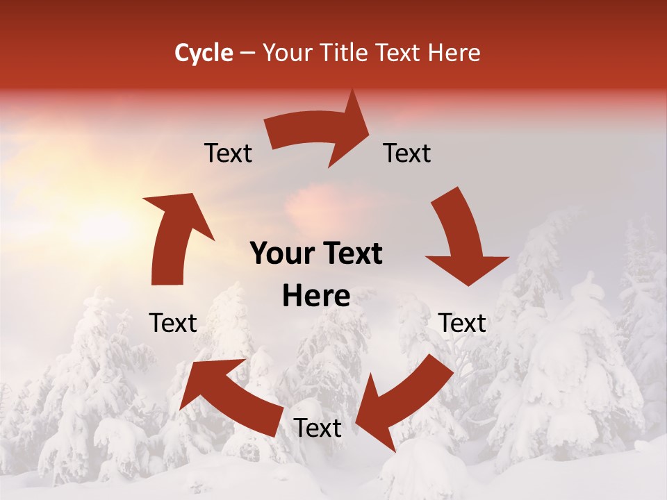 Travel Sunrise Tree PowerPoint Template