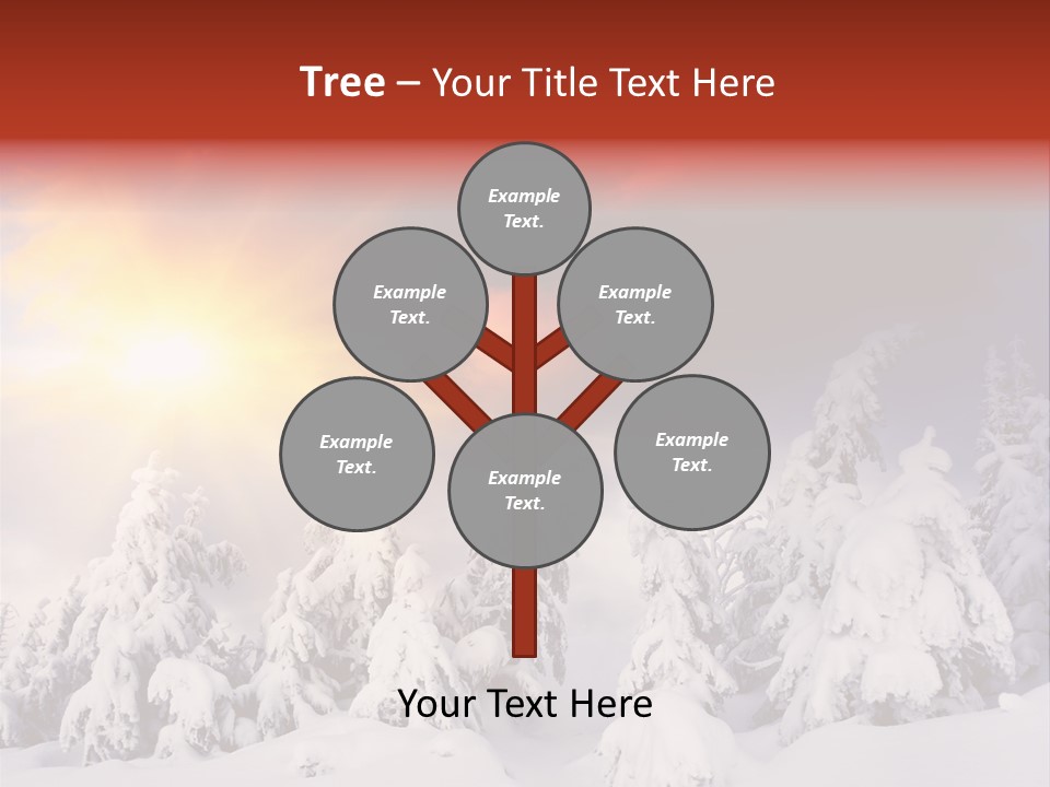 Travel Sunrise Tree PowerPoint Template