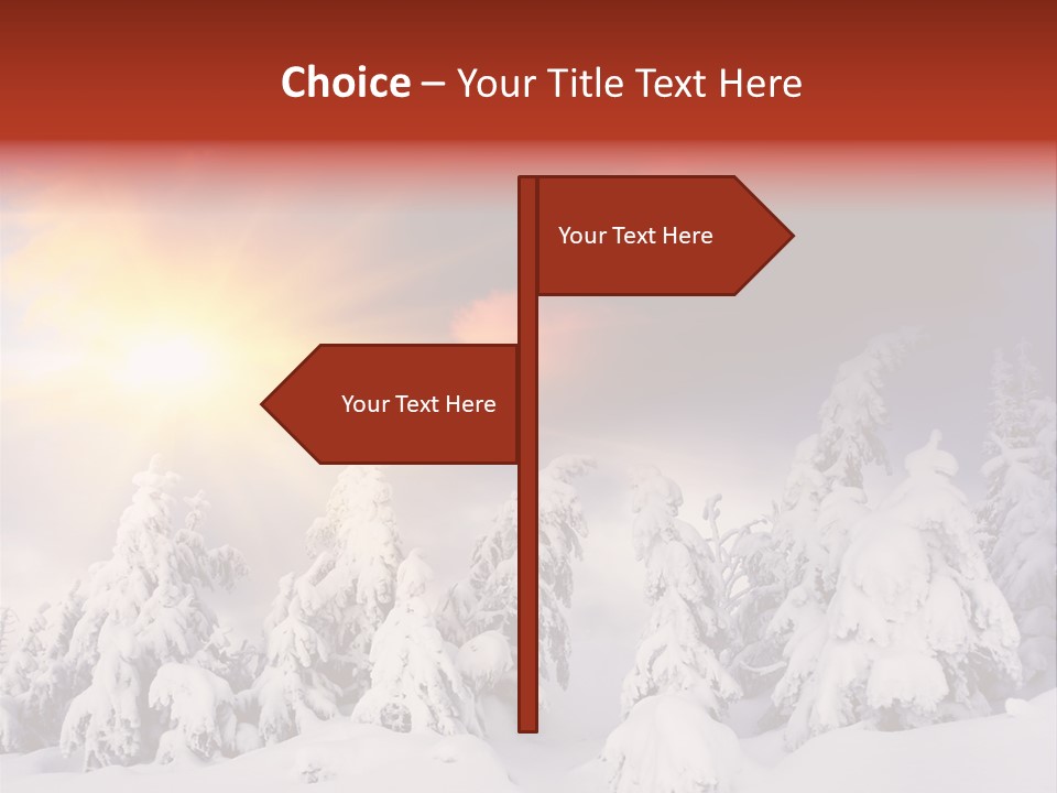Travel Sunrise Tree PowerPoint Template