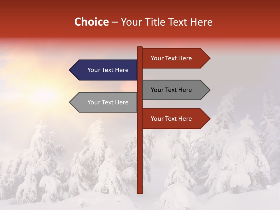 Travel Sunrise Tree PowerPoint Template