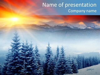 Hoarfrost Rime Cover PowerPoint Template