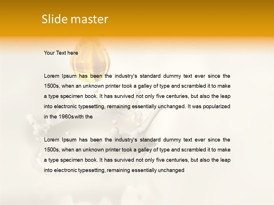 Caldo Colazione Goccia PowerPoint Template