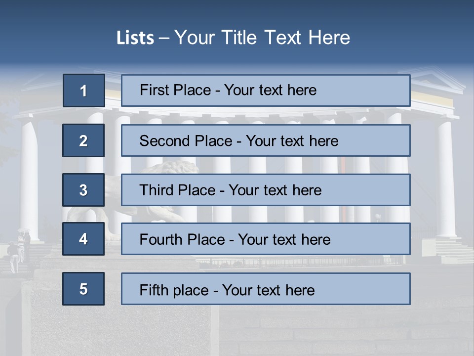 Odessa Collonnade Ladder PowerPoint Template