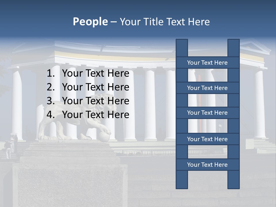 Odessa Collonnade Ladder PowerPoint Template