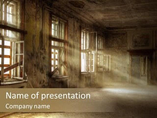 Sonnenstrahlen Vandalismus Raum PowerPoint Template