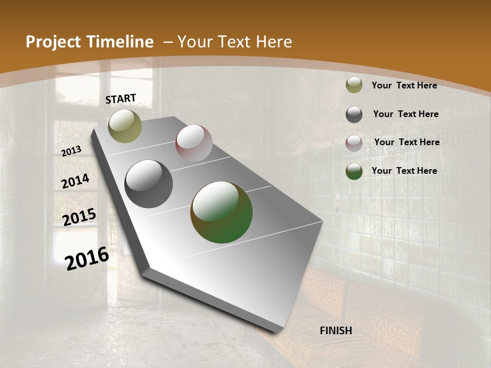 Vandalismus Raum Tristesse PowerPoint Template