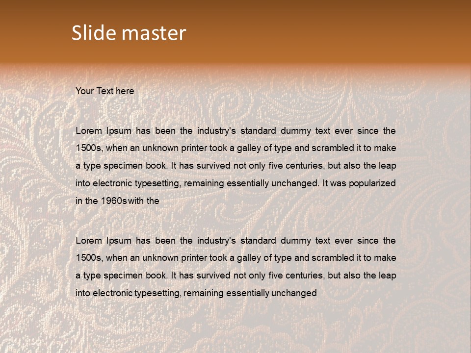 Tapistry Silhouette Illustration PowerPoint Template