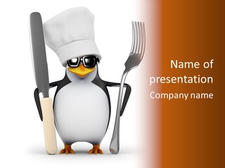 Bbq Cutlery Cookery PowerPoint Template