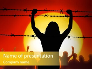 Refugees Free Gaza PowerPoint Template