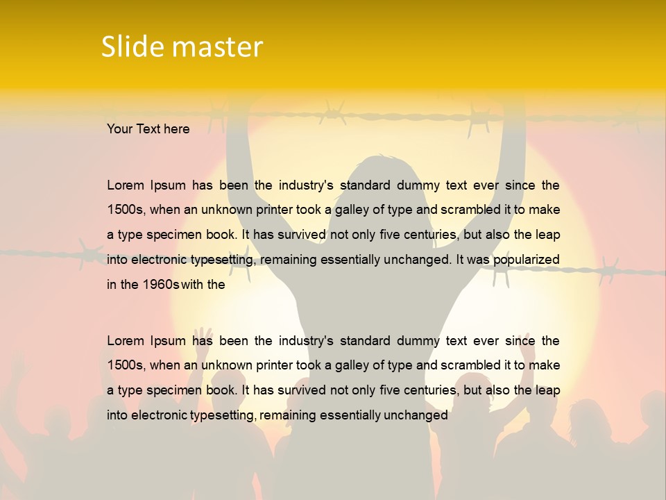 Refugees Free Gaza PowerPoint Template