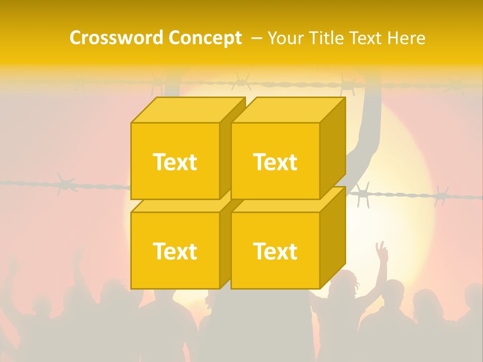 Refugees Free Gaza PowerPoint Template