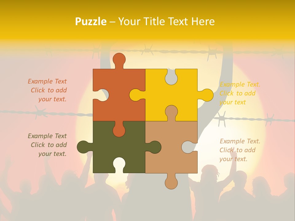 Refugees Free Gaza PowerPoint Template