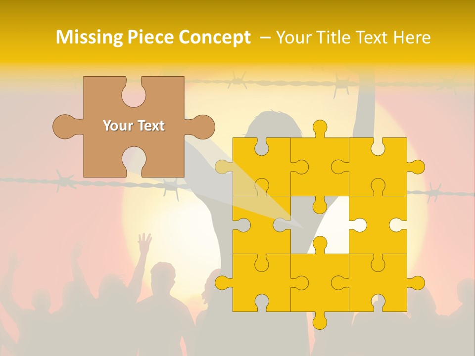 Refugees Free Gaza PowerPoint Template