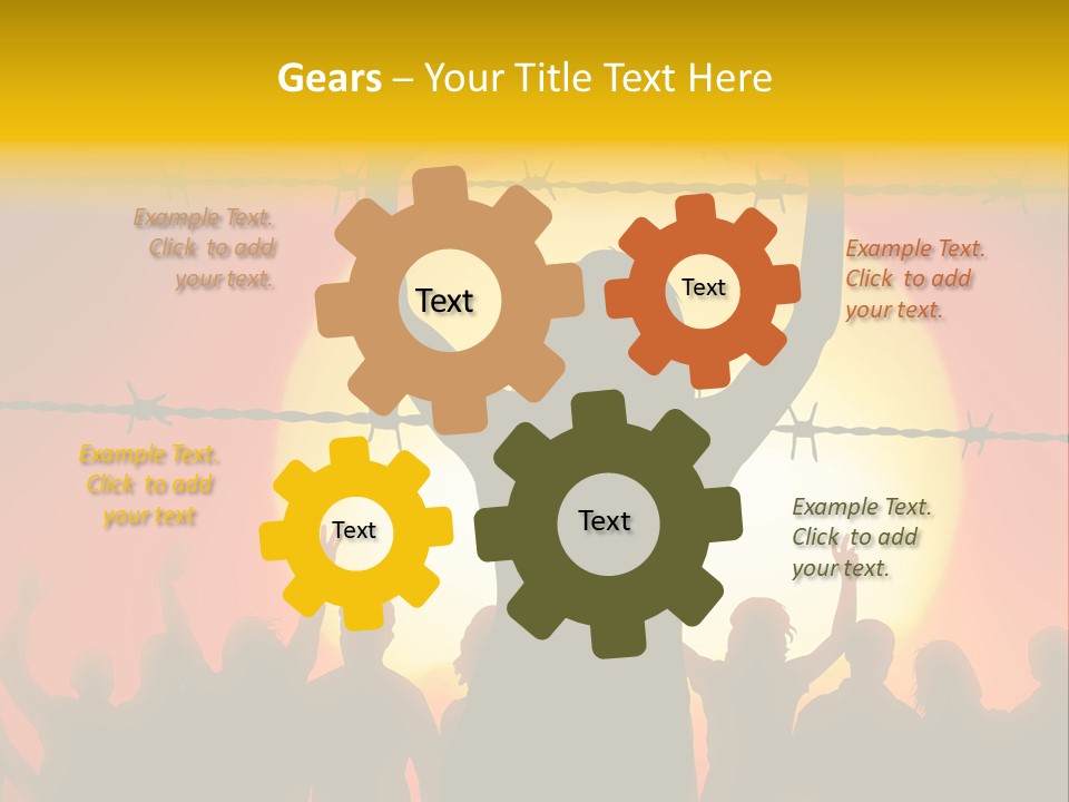 Refugees Free Gaza PowerPoint Template