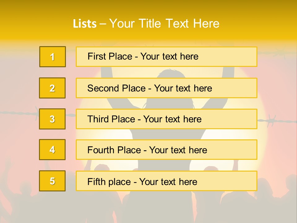 Refugees Free Gaza PowerPoint Template