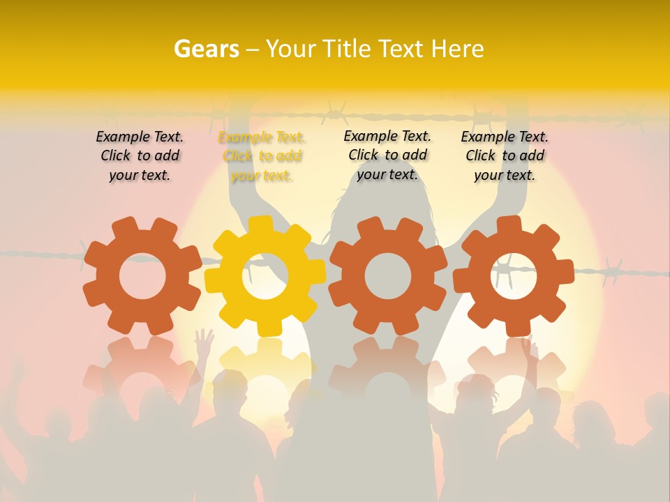 Refugees Free Gaza PowerPoint Template