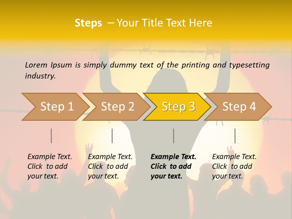 Refugees Free Gaza PowerPoint Template