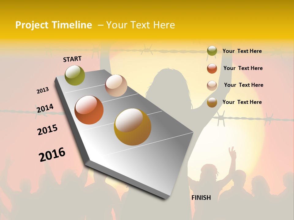 Refugees Free Gaza PowerPoint Template