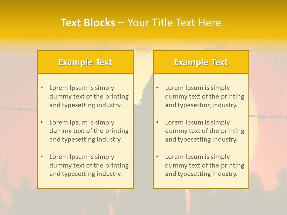 Refugees Free Gaza PowerPoint Template