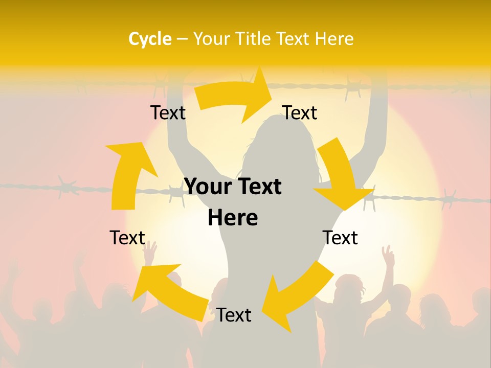 Refugees Free Gaza PowerPoint Template