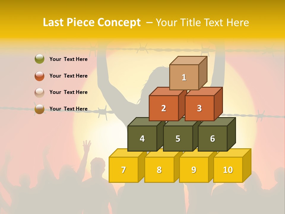 Refugees Free Gaza PowerPoint Template