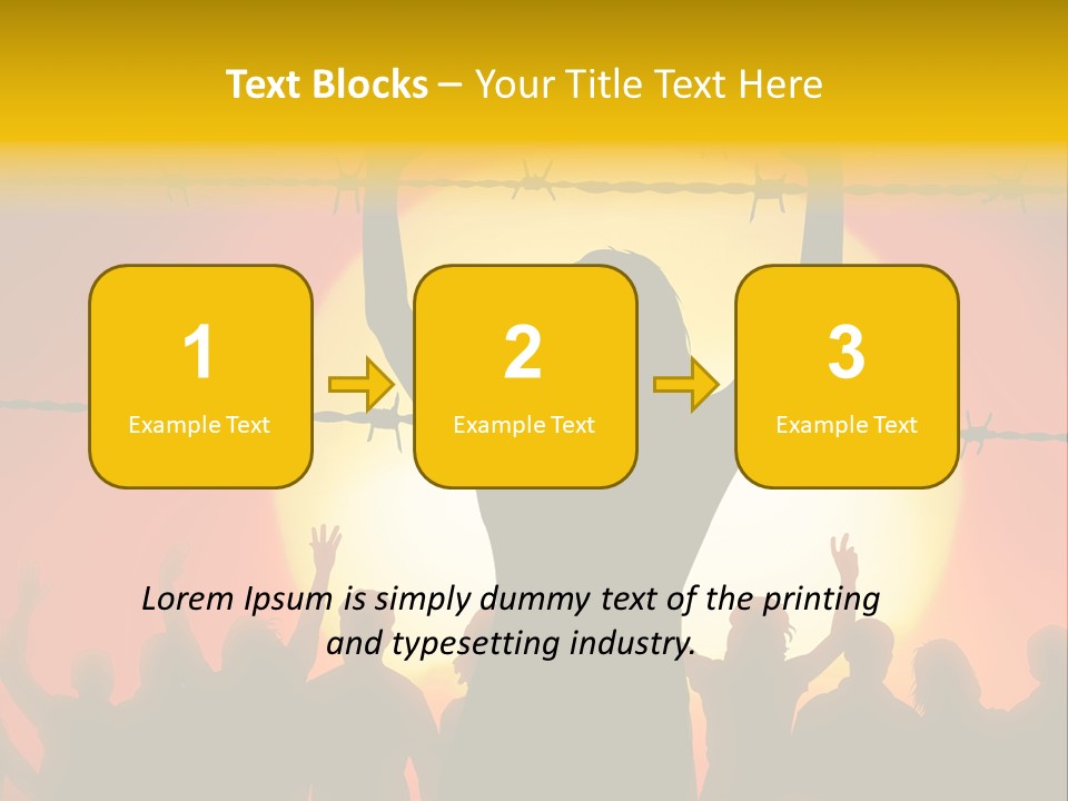 Refugees Free Gaza PowerPoint Template