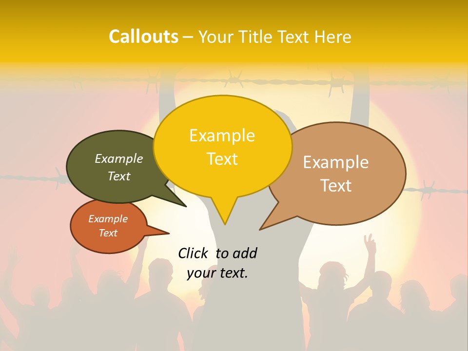 Refugees Free Gaza PowerPoint Template