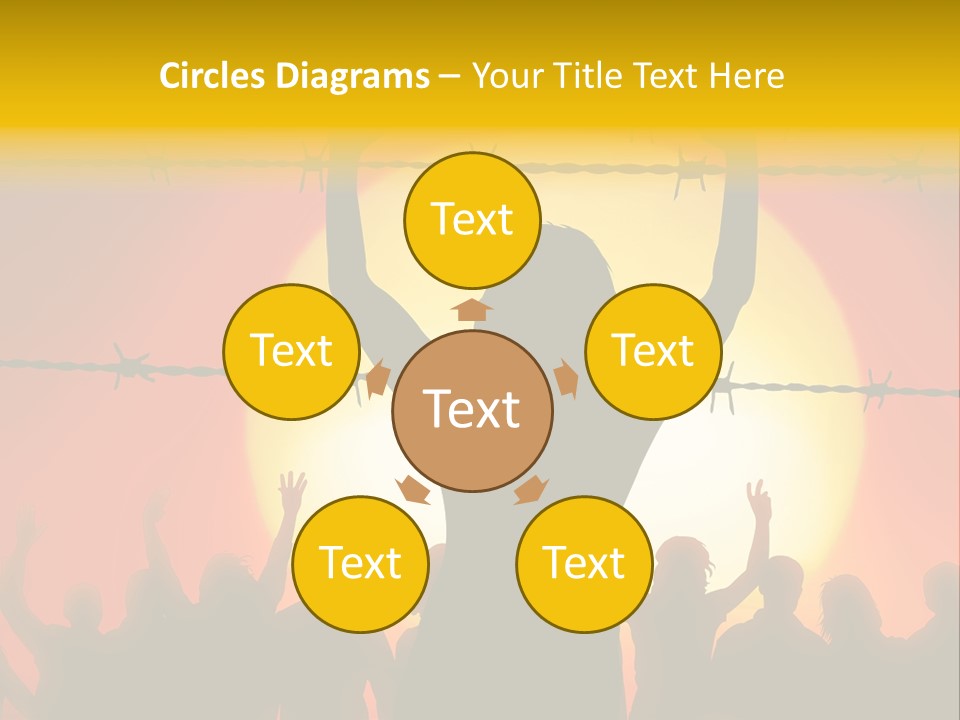 Refugees Free Gaza PowerPoint Template