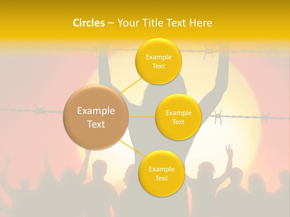 Refugees Free Gaza PowerPoint Template