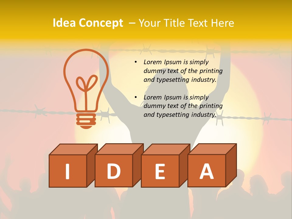 Refugees Free Gaza PowerPoint Template