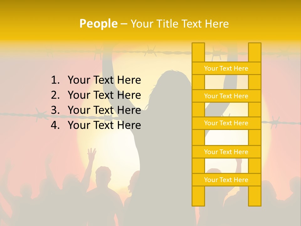 Refugees Free Gaza PowerPoint Template