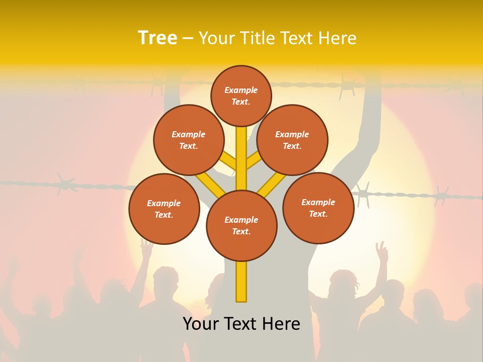 Refugees Free Gaza PowerPoint Template