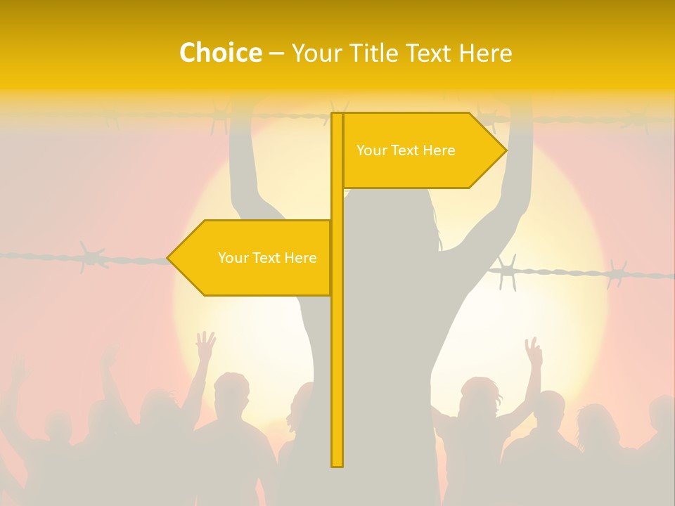 Refugees Free Gaza PowerPoint Template