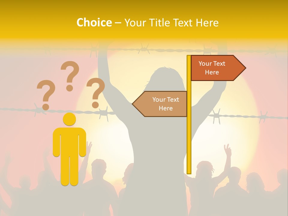 Refugees Free Gaza PowerPoint Template