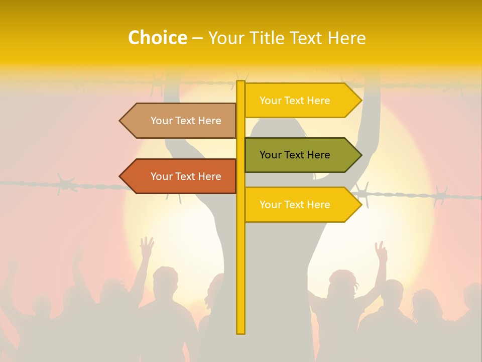 Refugees Free Gaza PowerPoint Template