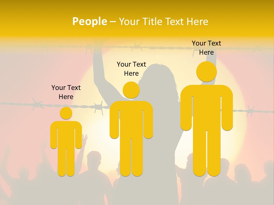 Refugees Free Gaza PowerPoint Template