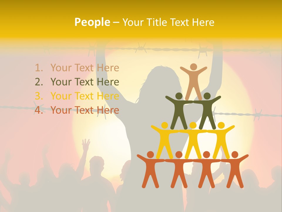 Refugees Free Gaza PowerPoint Template