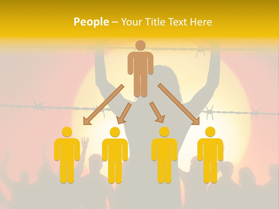 Refugees Free Gaza PowerPoint Template