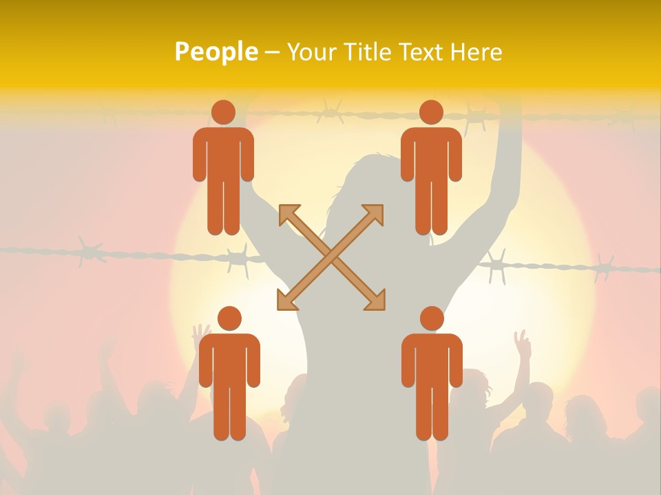 Refugees Free Gaza PowerPoint Template