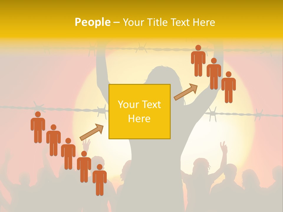 Refugees Free Gaza PowerPoint Template