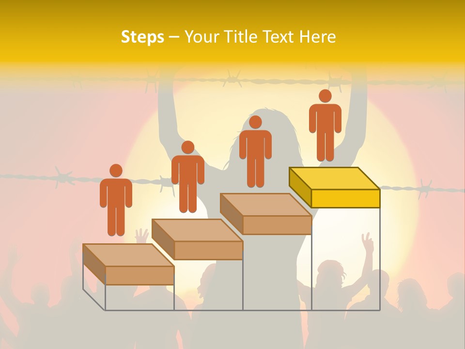 Refugees Free Gaza PowerPoint Template