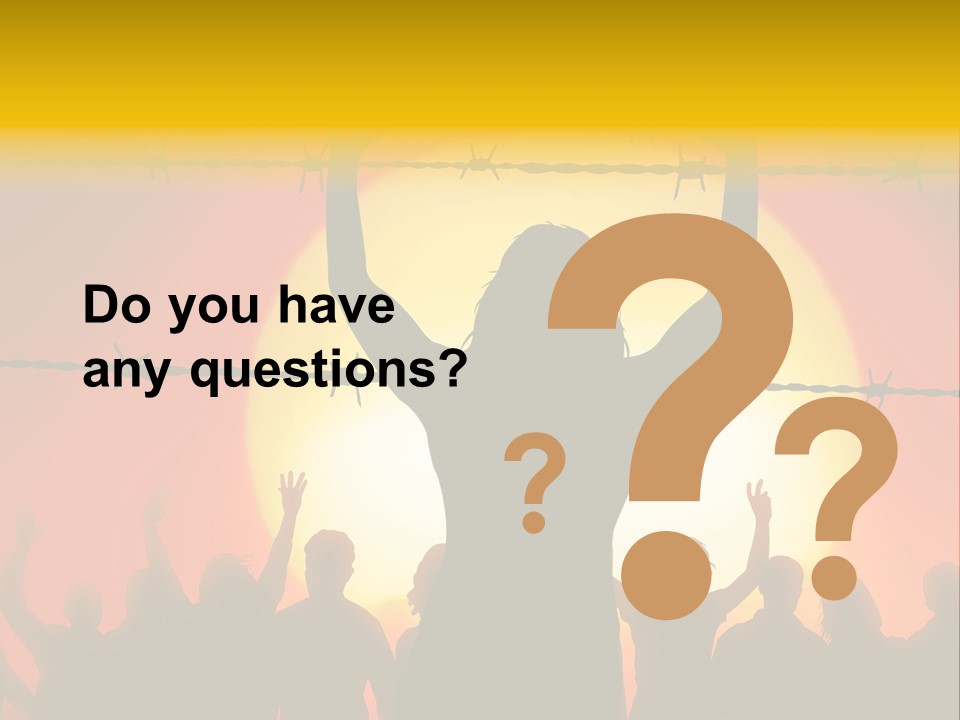 Refugees Free Gaza PowerPoint Template