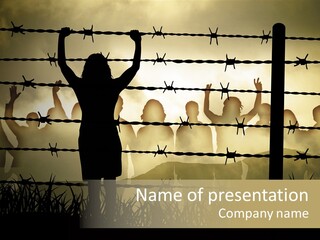 Guantanamo Captives Con PowerPoint Template