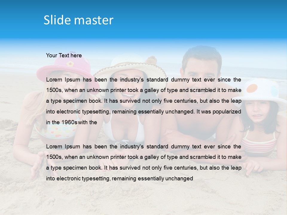 Hats Laying Down Happy PowerPoint Template