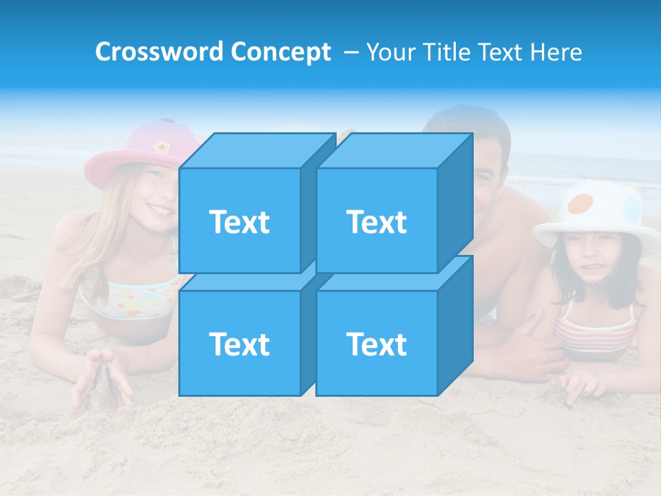 Hats Laying Down Happy PowerPoint Template