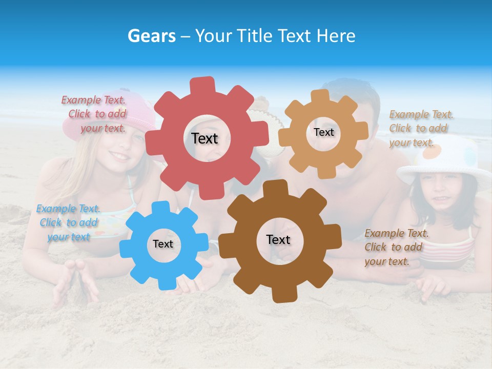 Hats Laying Down Happy PowerPoint Template